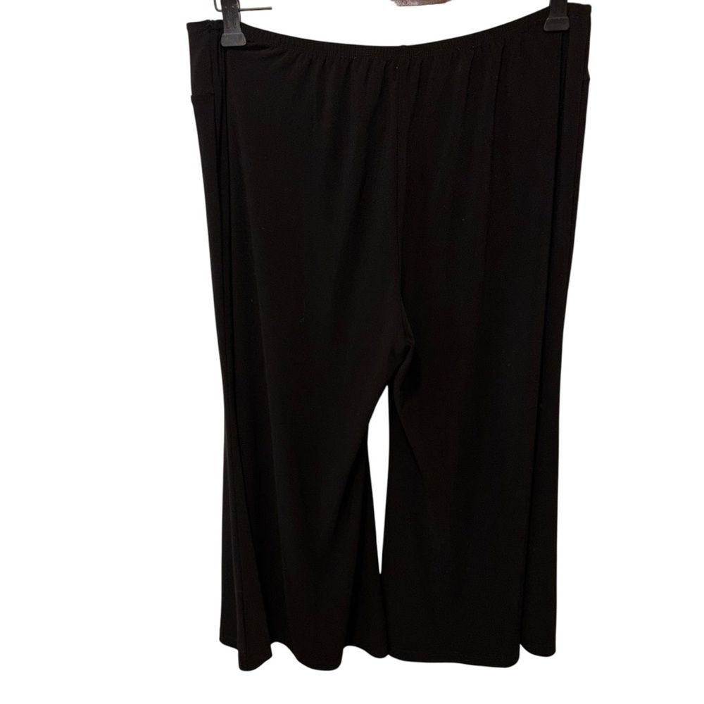 Big 90’s Fashion Bug Slinky Black Gaucho Wide Leg Culotte Pant Sz M Dressy